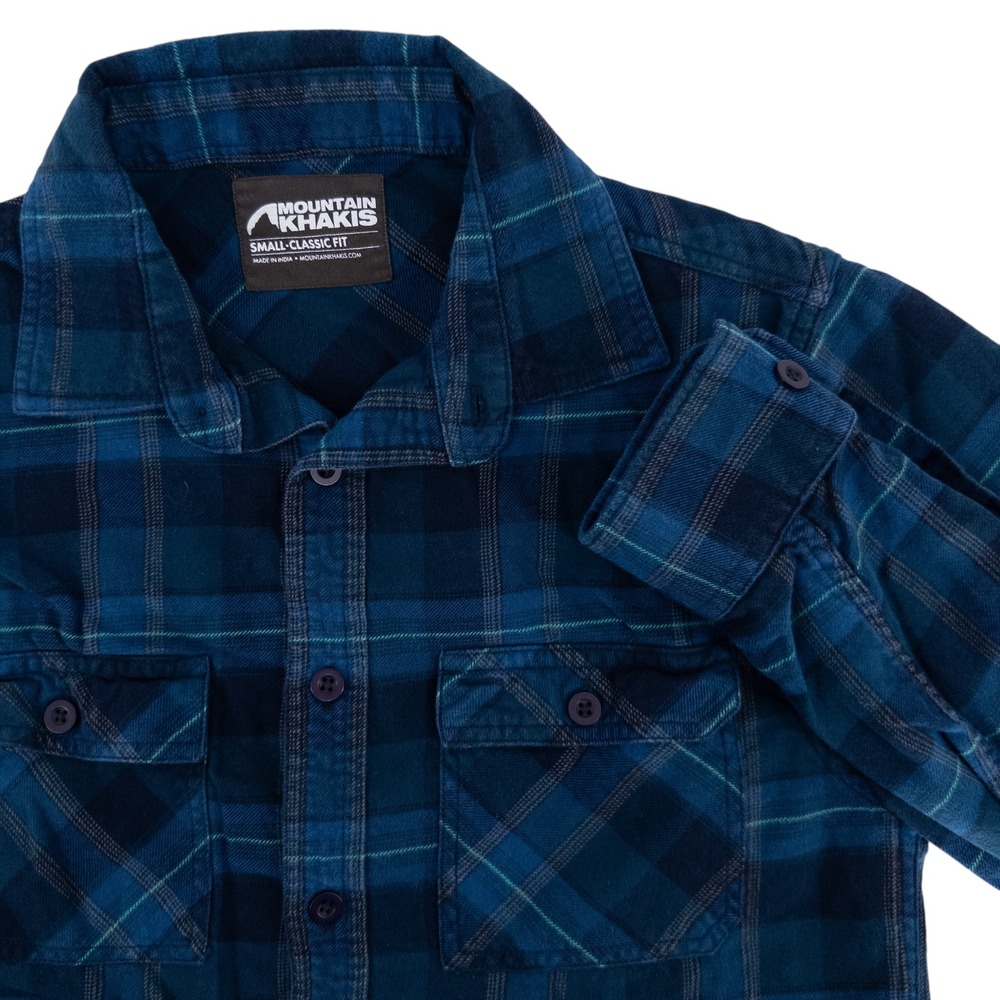 Mountain Khakis Men's Small Park Flannel Classic Fit Long Sleeve Button Up Shirt